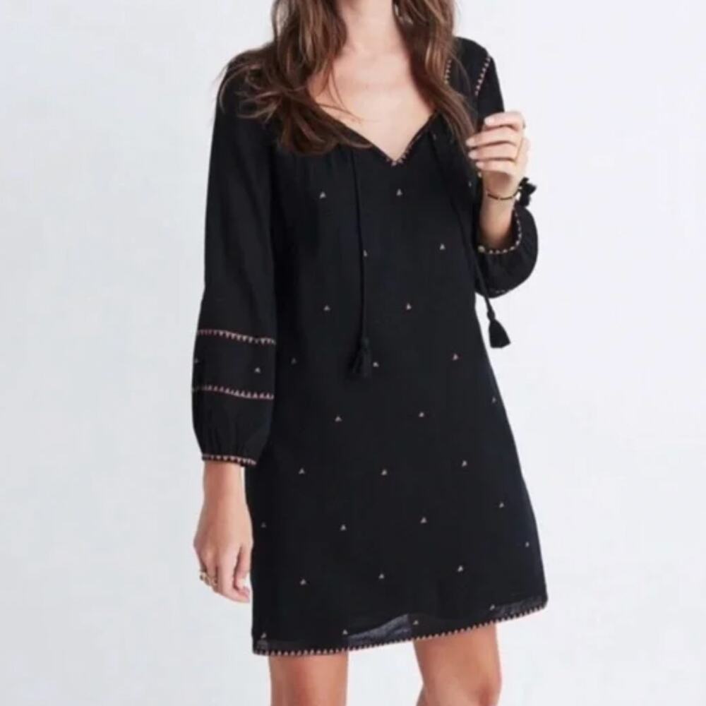 Madewell Signal Embroidered Boho Dress - L